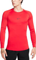 Nike Pro Longsleeve Top Rot/Schwarz Herren