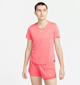 Nike Women Dri-FIT One Standard Fit SS Top (DD0638) sea coral/white