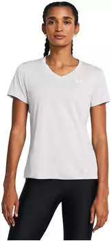 Under Armour Women's UA Tech Twist V-Neck Short Sleeve (1384227) halo gray/white white – Under Armour Women"s UA Tech Twist V-Neck Short Sleeve: Perfekt für Ihr Training