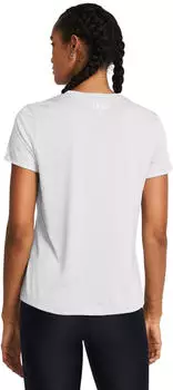 Under Armour Women's UA Tech Twist V-Neck Short Sleeve (1384227) halo gray/white white – Hochwertiges Material und durchdachtes Design