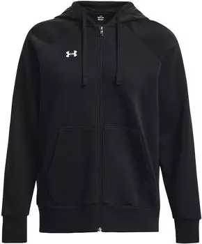 Under Armour Women's UA Rival Fleece Full-Zip Hoodie (1379497) black/white