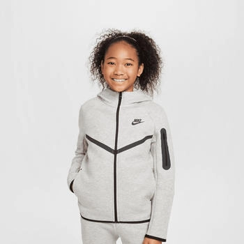 Nike Sportswear Tech Fleece Hoodie mit durchgehendem Reißverschluss für ältere Kinder - Grau HV5867-063