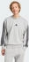 Adidas 3-Streifen French Terry Sweatshirt grau meliert schwarz