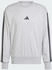 Adidas 3-Streifen French Terry Sweatshirt grau meliert schwarz