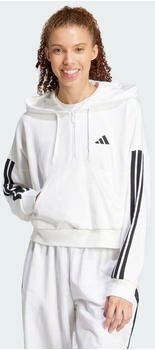 Adidas Essentials 3-Streifen French Terry Quarter-Zip Hoodie White / Black (JN1948)
