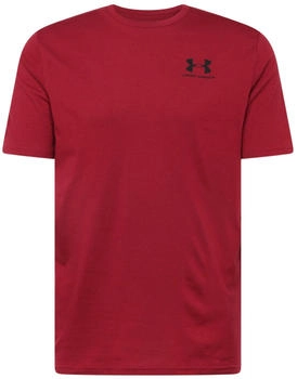 Under Armour UA Sportstyle Left Chest Shirt (1326799) coral dust ruby brown