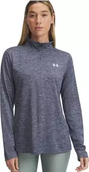 Under Armour Women's UA Tech Twist &frac12; Zip (1384225) downpour gray/white