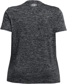 Under Armour Women's UA Tech Twist V-Neck Short Sleeve (1384221) black/white 1X