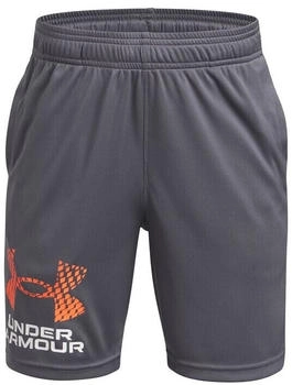 Under Armour Boys' UA Tech Logo Shorts (1383333) castlerock/white fire