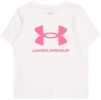 Under Armour BIG Logo SS (1389756) white/super pink super pink