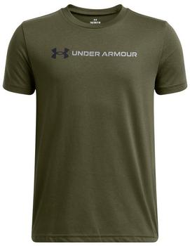 Under Armour Logo Wordmark Kurzarm-T-Shirt (1389963) marine od green/black steel
