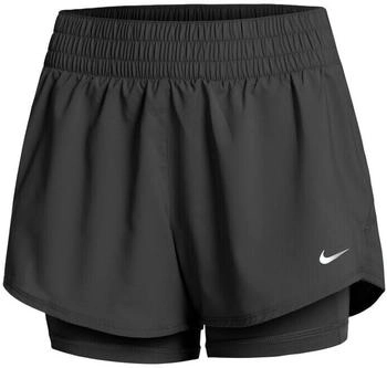 Nike One Dri-FIT 2-in-1-Shorts mit mittelhohem Taillenbund f&uuml;r Damen (ca. 7,5 cm) - Schwarz (EU - ) DX6012-010
