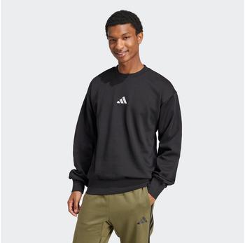 Adidas Essentials FEELCOZY Fleece Sweatshirt schwarz wei&szlig;