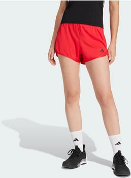 Adidas Pacer Essentials Knit High-Rise Shorts Pure Ruby / Black " (JC9581)