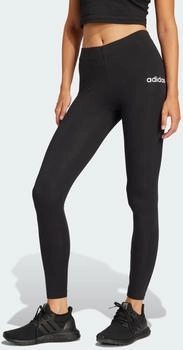 Adidas Essentials Linear Cotton Leggings Black / White (JG8621)