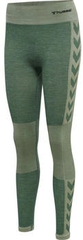 Hummel Clea Seamless Mid Waist Tights 2105116465 gr&uuml;n meliert