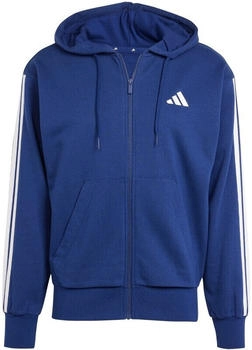 Adidas Essentials 3-Streifen French Terry Sweatjacke JE6341 dunkelblau weiß