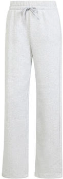 Adidas Essentials Small Logo Feelcozy Open-Hem Trainingshose JI6050 hellgrau meliert wei&szlig;