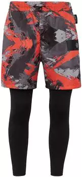 Plein Sport Sporthose Camouflage 0220 schwarz orange