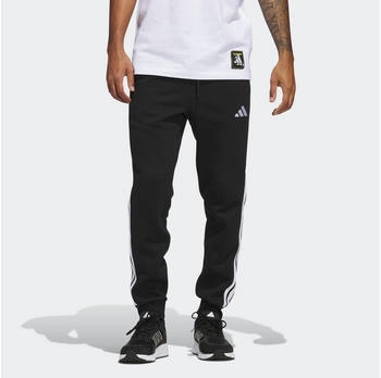 Adidas Essentials 3-Streifen Fleecehose schwarz