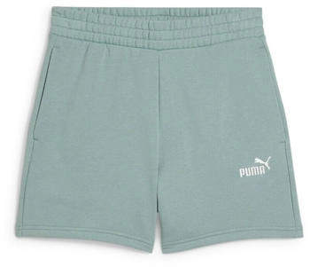 Puma Essentials Small No Logo 5'' High-Waist French Terry Sweatshorts gr&uuml;n moon