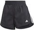 Adidas Pacer Training 3-Streifen Mid-Rise Trainingsshorts schwarz weiß IQ0947