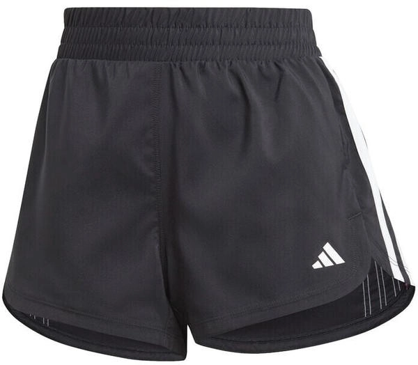 Adidas Pacer Training 3-Streifen Mid-Rise Trainingsshorts schwarz weiß IQ0947