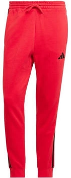 Adidas Essentials 3-Streifen Fleece Trainingshose JE6313 pure ruby schwarz