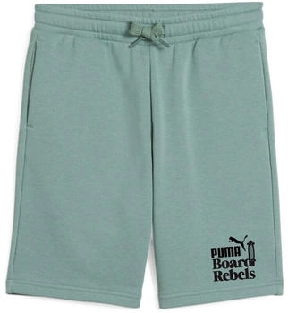 Puma Mid90s Long French Terry Shorts grün mond
