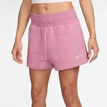 Nike Sportswear Phoenix Fleece Women's High-Waisted Loose Shorts (FD1409) elemental pink/sail