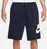 Nike Men's Short Club Alumni FT Short (FQ4950) obsidian/obsidian/white