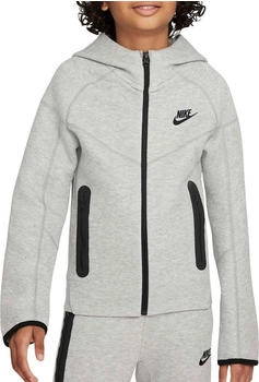 Nike Kids Hooded Jacket Tech Fleece Full-Zip Hoodie (FD3285) dark grey hearher/black