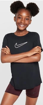 Nike One Fitted Dri-FIT-Kurzarmshirt (Mädchen) - Schwarz FZ5600-010