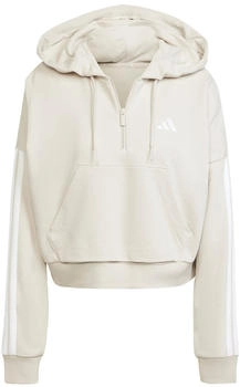 Adidas Essentials 3-Streifen French Terry Quarter-Zip Hoodie Beige / White (JN1958)