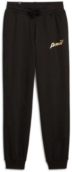 Puma Jogginghose ESS SCRIPT Metallic Pant 682799-01 schwarz gold