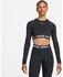 Nike Pro Dri-FIT verkürztes Longsleeve Damen (FV5484) schwarz weiß