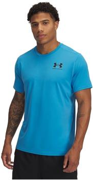 Under Armour Heatgear Fitted Trainingsshirt 452 ether blau schwarz