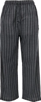 Guru-Shop Gestreifte Yogahose Baumwolle schwarz