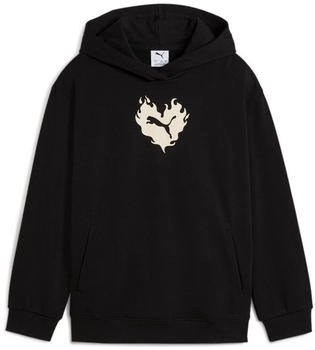 Puma Flaming Love French Terry Hoodie 01 schwarz