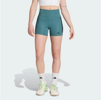 Adidas Optime 3-Streifen Kurze Leggings teal