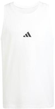 Adidas Essentials SMALL Logo Single Jersey Tank Top weiß schwarz