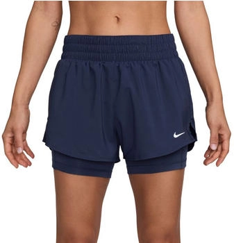 Nike One Dri-FIT 2-in-1-Shorts mit mittelhohem Taillenbund Damen (ca. 7,5 cm) Blau DX6012-410