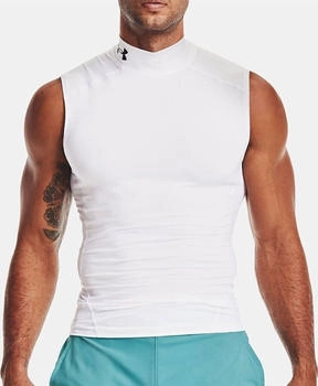 Under Armour Herren Tanktop HG Armour Comp Mock SL 1361521-100 White