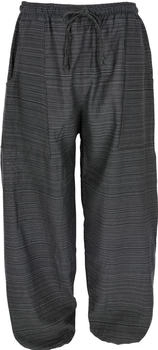 Guru-Shop Leichte Hose schwarz grau Baumwolle