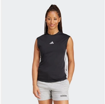 Adidas Essentials 3-Streifen Baumwoll Tanktop JD4984 schwarz wei&szlig;
