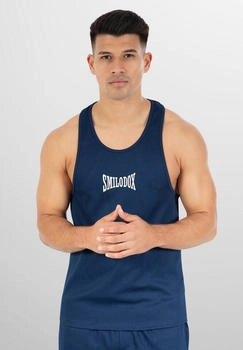 Smilodox Stringer Top Classic Ripp blau schwarz