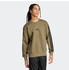 Adidas Essential Three Stripes Fleece Sweatshirt olive schwarz