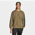 Adidas Essential Three Stripes Fleece Sweatshirt olive schwarz