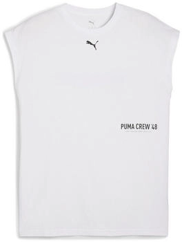 Puma graphic cutoff tank puma white