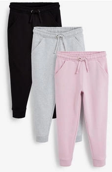 Next Weiche Jersey-Jogginghose 3er-Pack rosa grau schwarz
